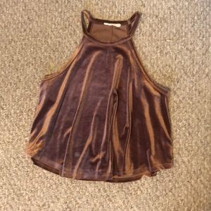 super cute velour crop tank
